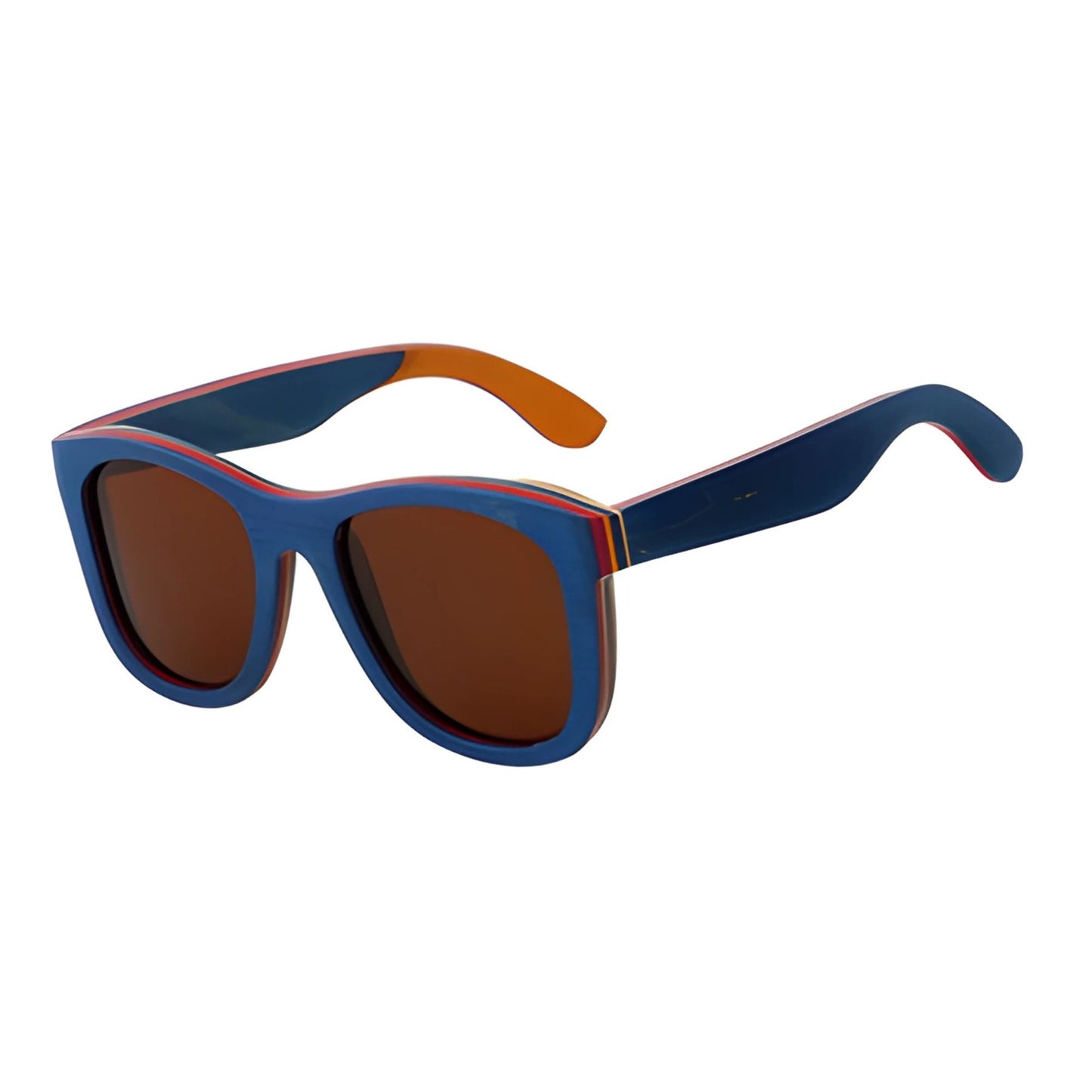 The Skater (Blue Wood with Brown Lenses)