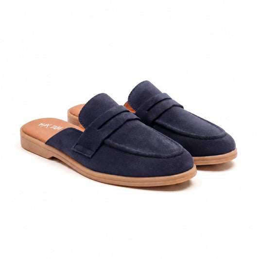 The Suede Mule (Blue)