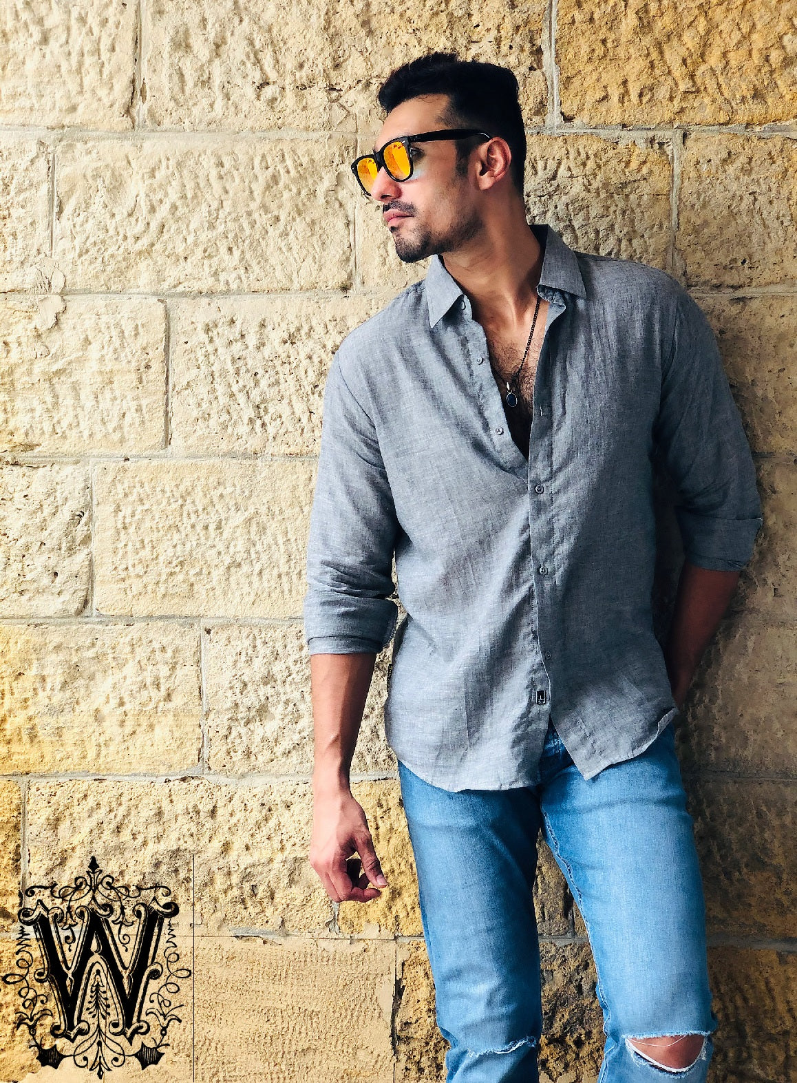 The Textured Grey Shirt.