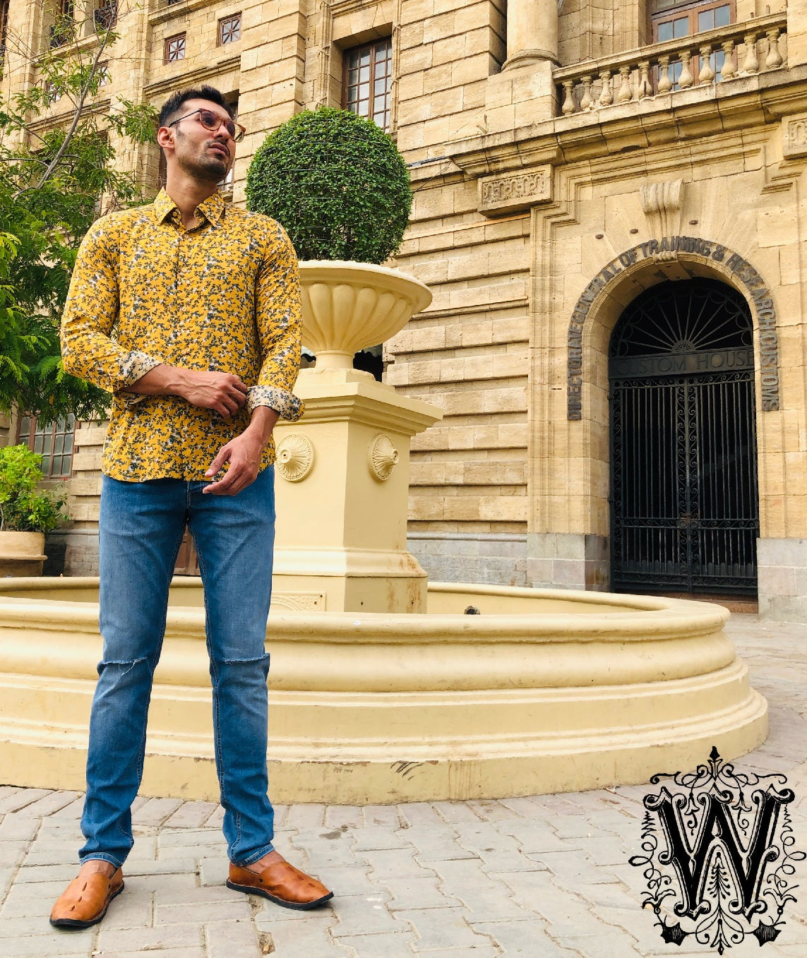 Yellow Floral Shirt.