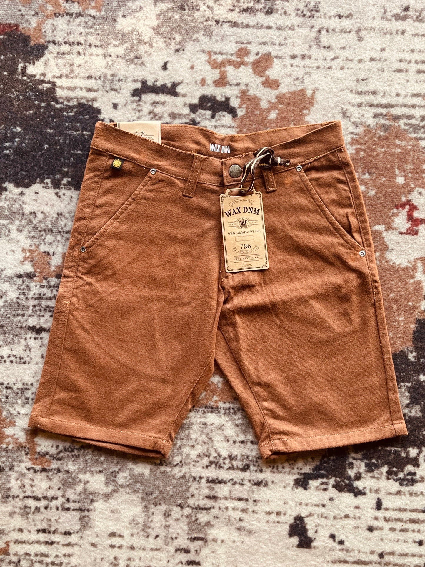 Brown Twill Shorts.