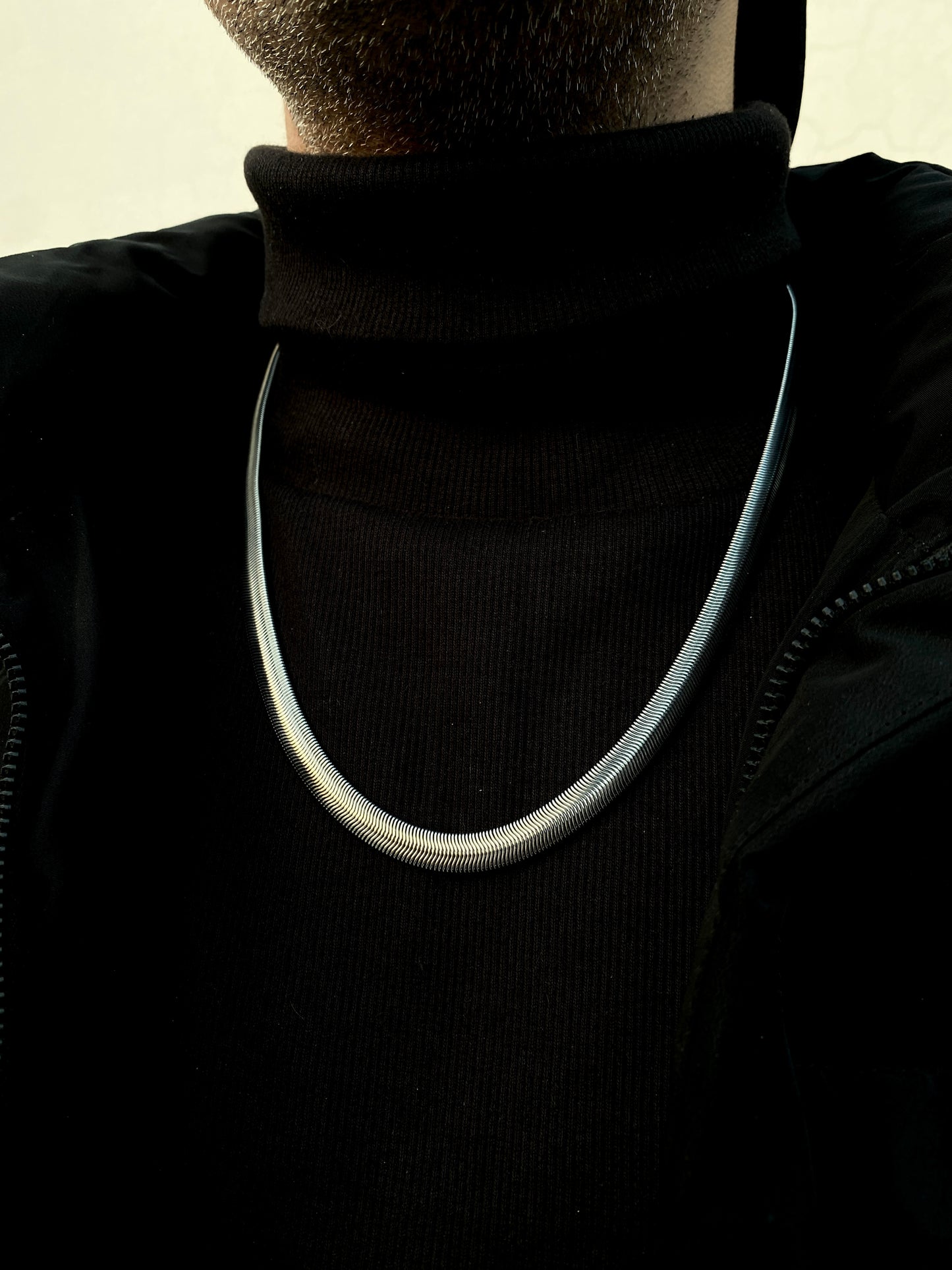 Snake-Link Stainless Steel Chain.