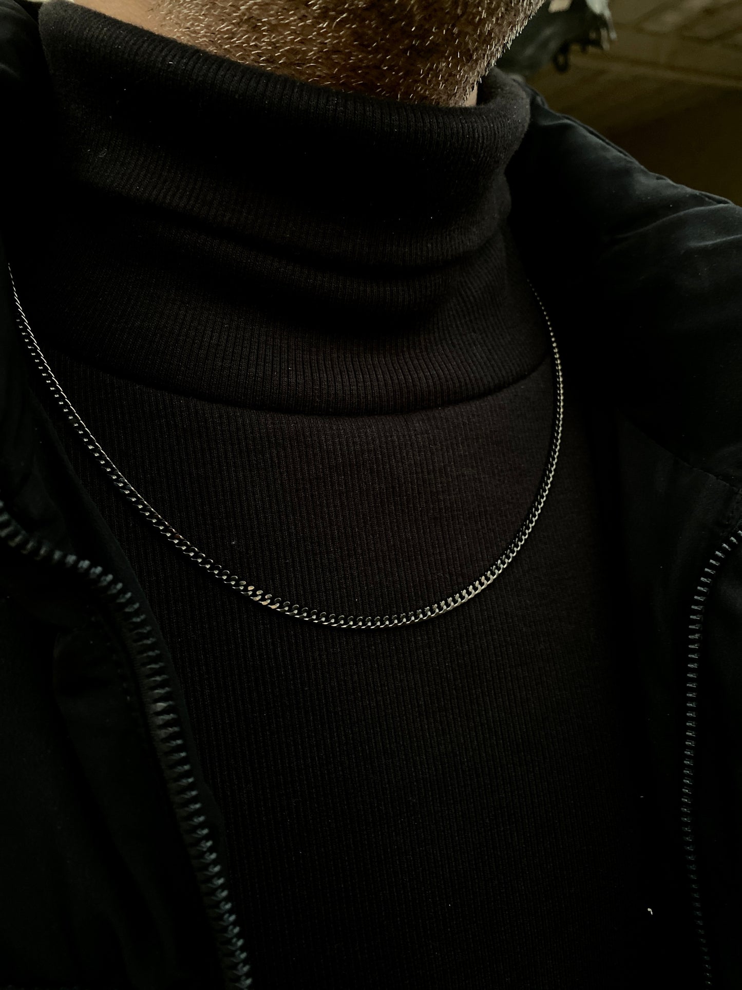 Gun-Metal Link Stainless Steel Chain.