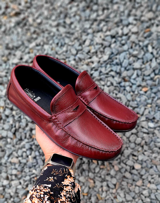 The Maroon Leather Loafers