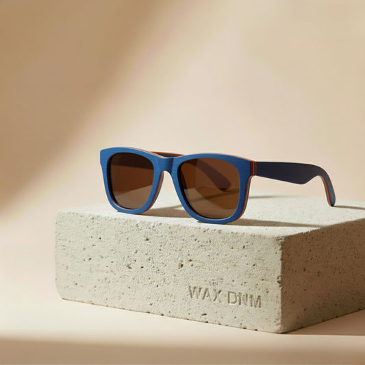 The Skater (Blue Wood with Brown Lenses)