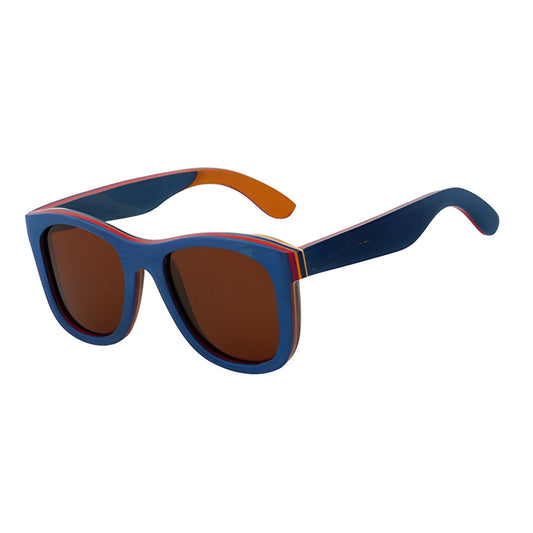 The Skater (Blue Wood with Brown Lenses)