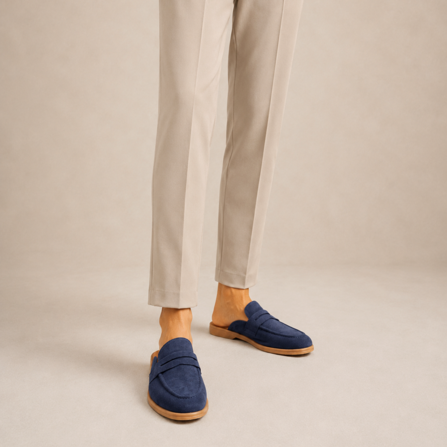 The Suede Mule (Blue)