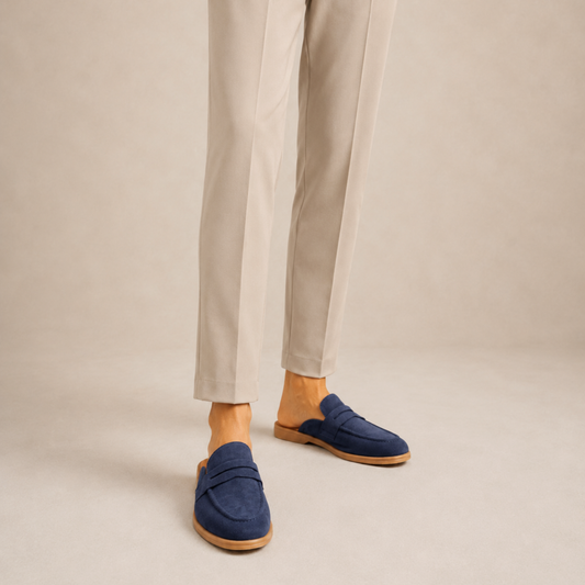 The Suede Mule (Blue)