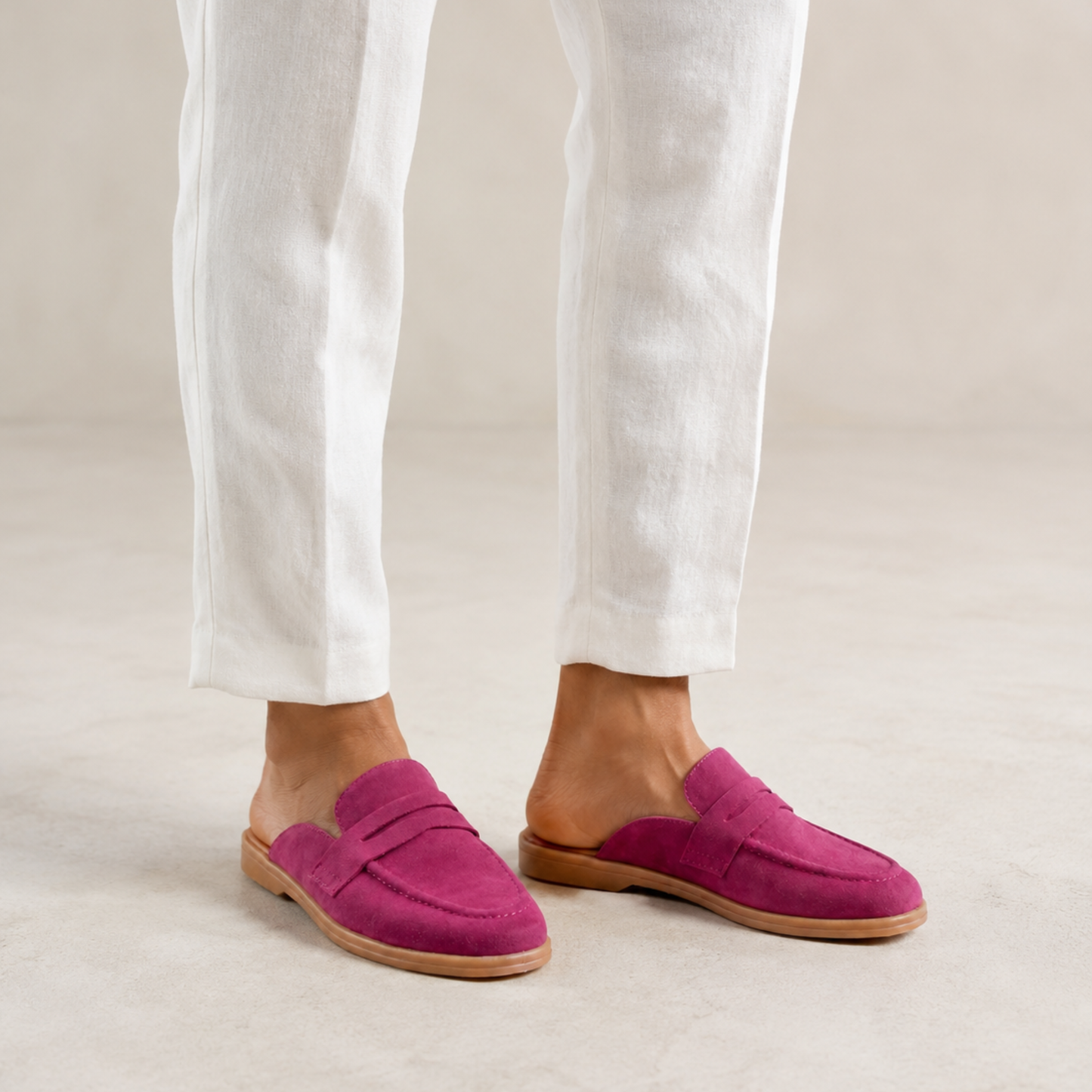 The Suede Mule (Pink)