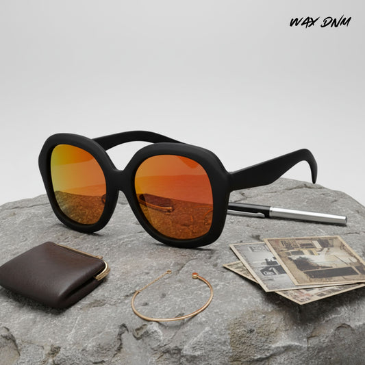 The Alien (Black Wood with Orange Lenses)