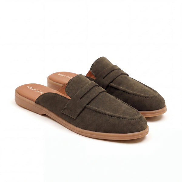 The Suede Mule (Green)