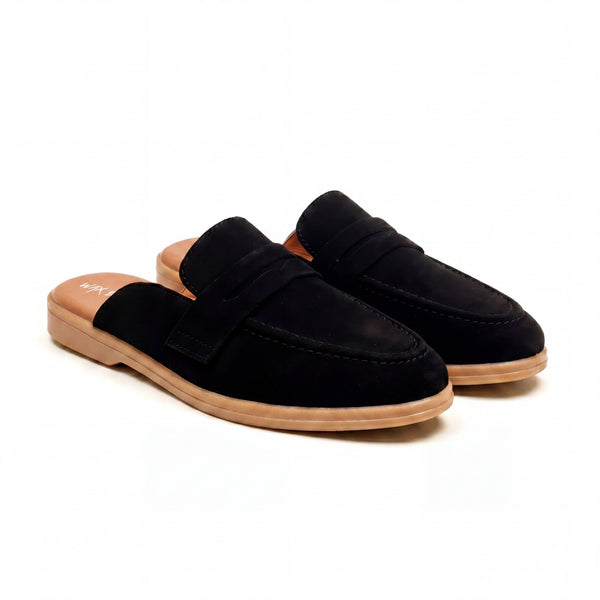 The Suede Mule (Black)