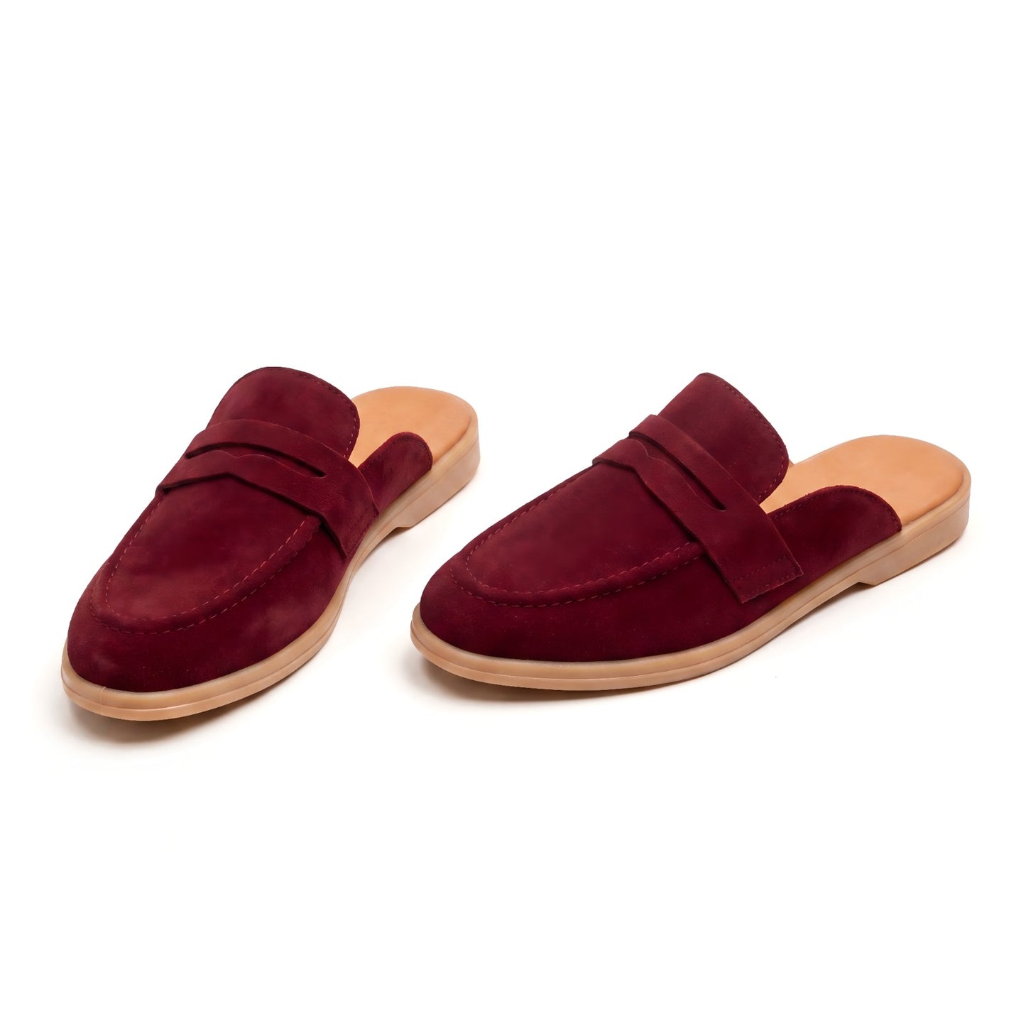 The Suede Mule (Maroon)