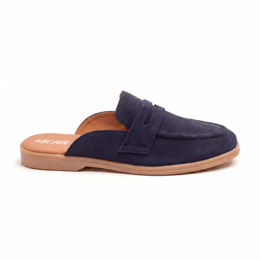 The Suede Mule (Blue)