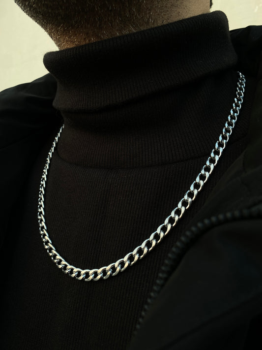 Round Cuban-Link Stainless Steel Chain.