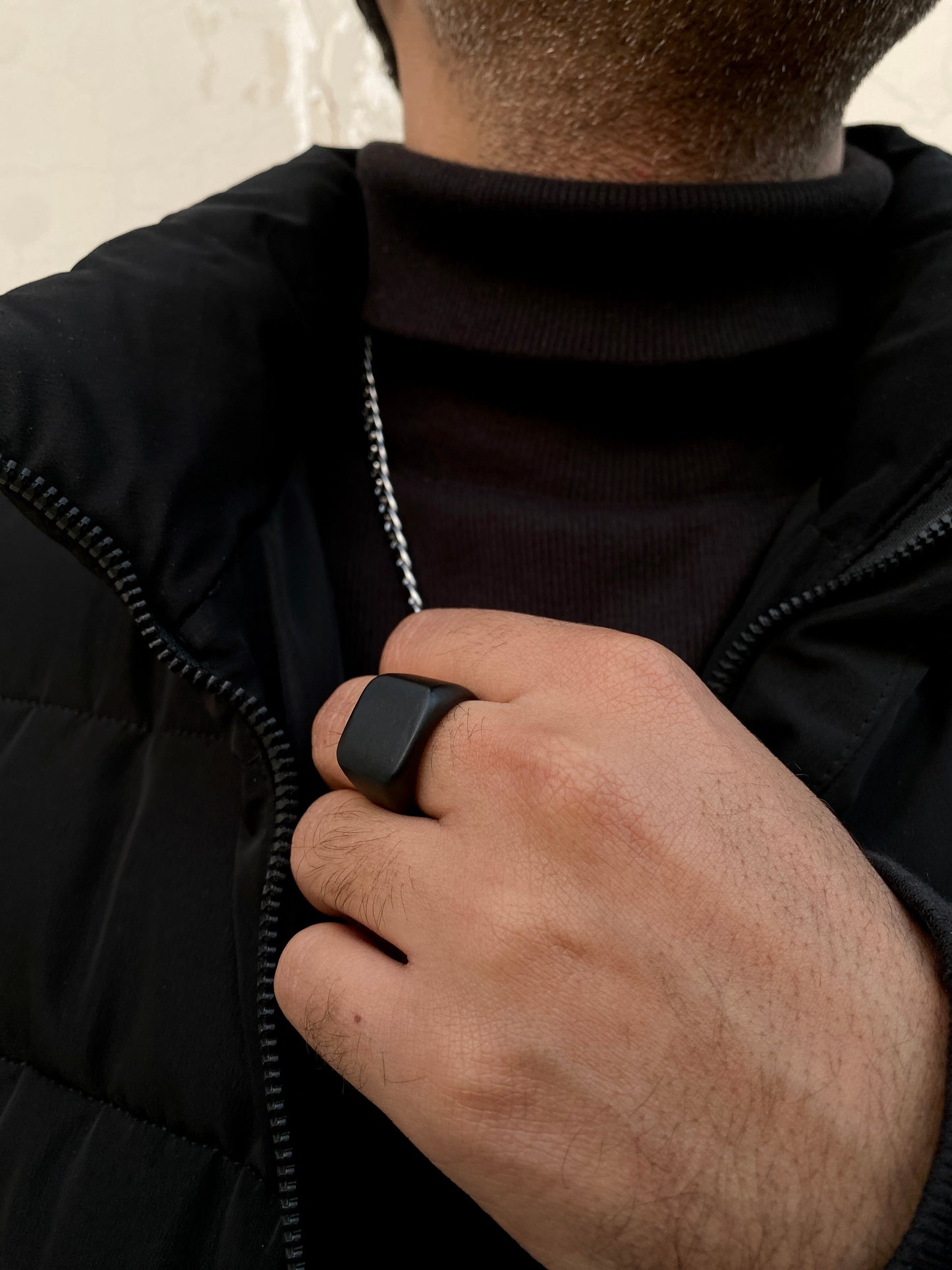 Matte Black Steel Ring
